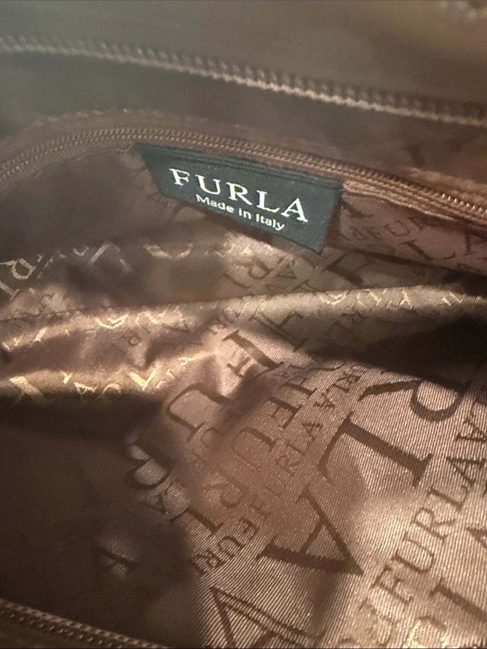 Furla Tan Brown Leather Shoulder Bag